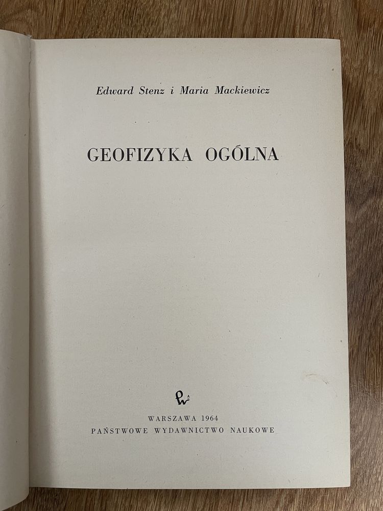 Geofizyka, Stenz, Mackiewicz, PWN 1964, stan bardzo dobry