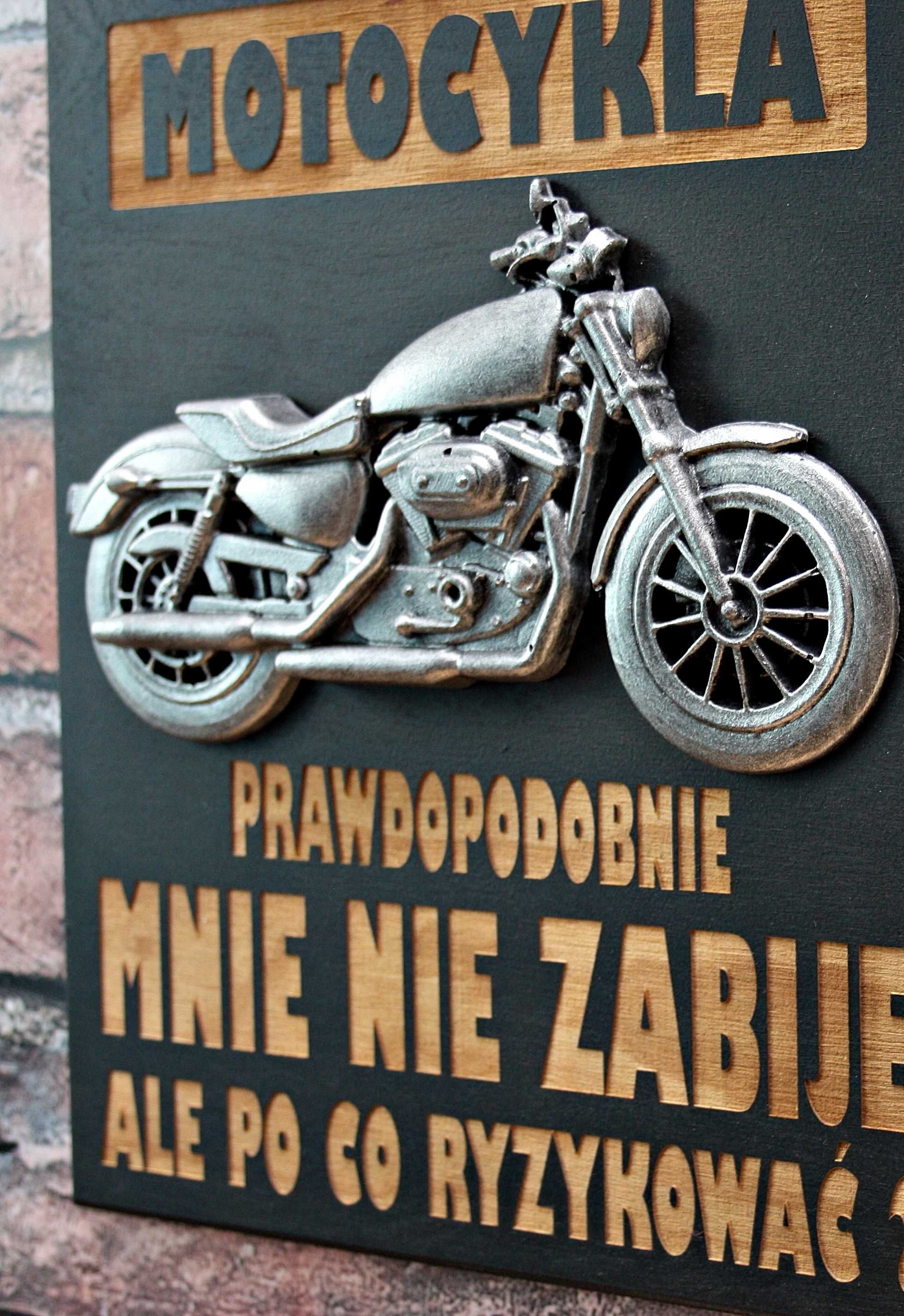 Tabliczka Plakat 3D dla Motocyklisty "Dzień bez.."