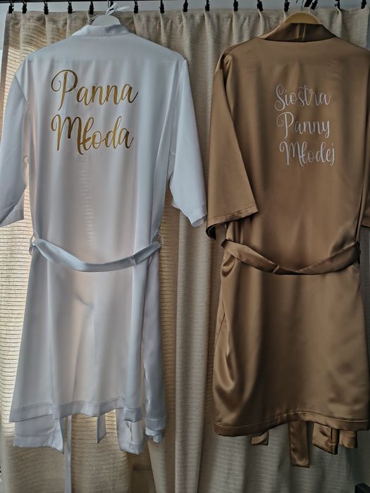 Szlafroki panna młoda i siostra panny młodej