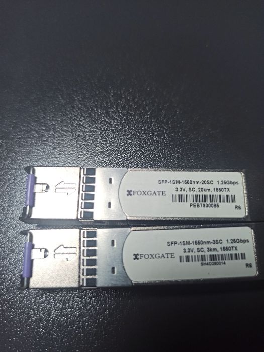 Оптичні SFP-модулі (Трансивери) 1.25G WDM/BiDi (3 км, 10 км, 20 км) SC