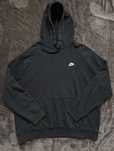 Базове чорне худі Nike club swoosh drip rap