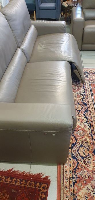 Skórzany komplet wypoczynkowy z funkcją relax 3 + 2