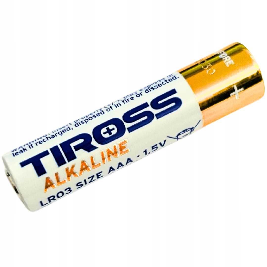 Baterie Bateria Tiross 4szt AAA LR3 1,5V Paluszki Alkaliczne do 2031r