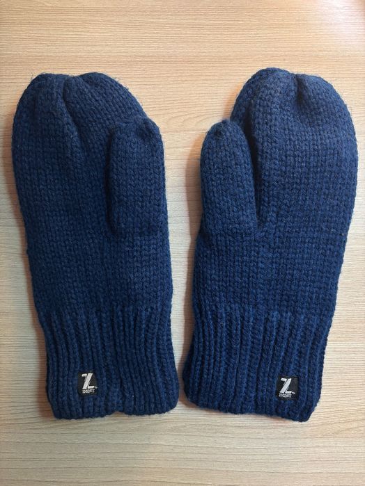 Рукавиці жіночі в'язані на флісі