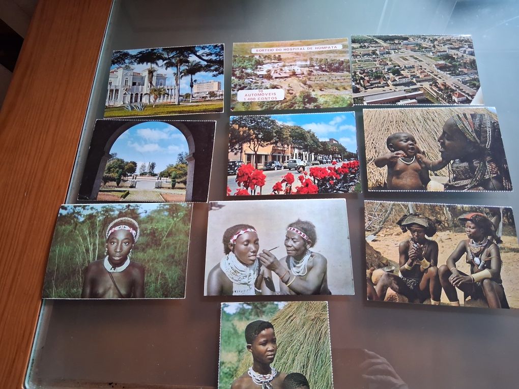 10 postais antigos  de Angola