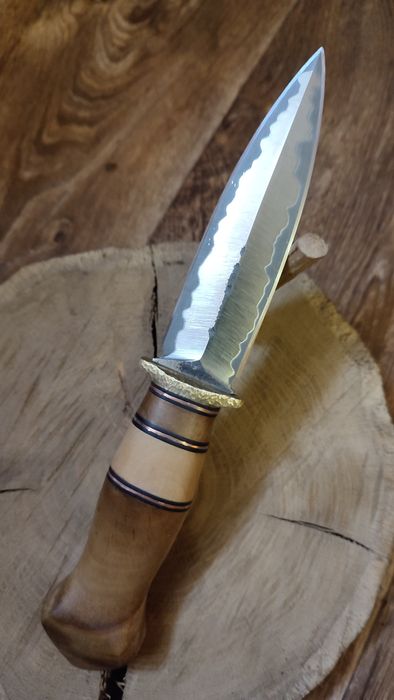 Кованый нож "Корсар", сталь 65г в обкладках 40х13.