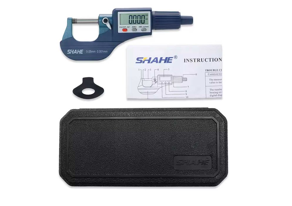 Цифровий мікрометр SHAHE 0–25 мм для точної металевої обробки