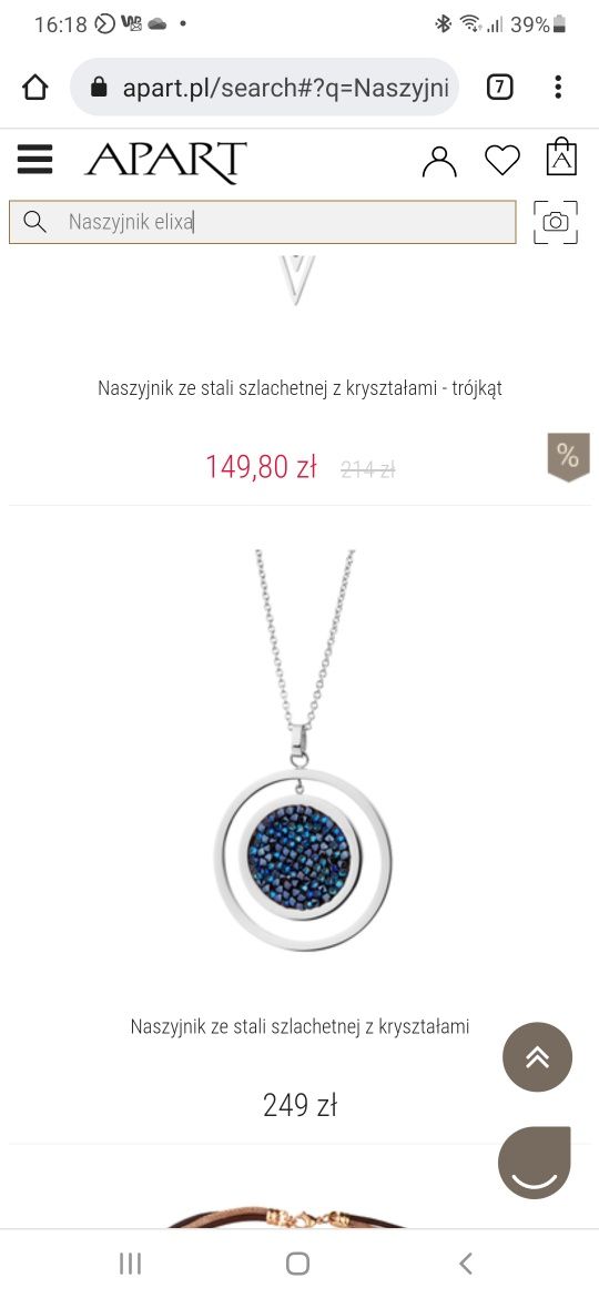 Naszyjnik elixa apart