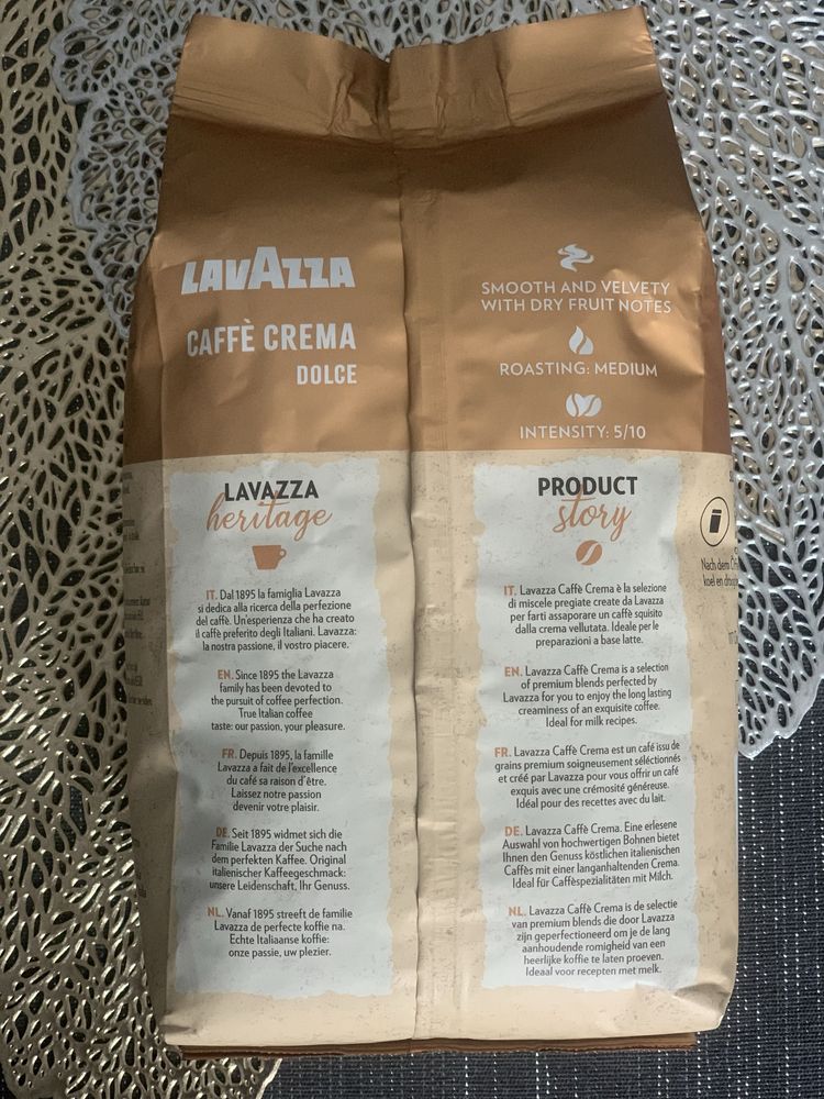 Lavazza Caffe Crema Dolce kawa ziarnista swieża z DE 1kg