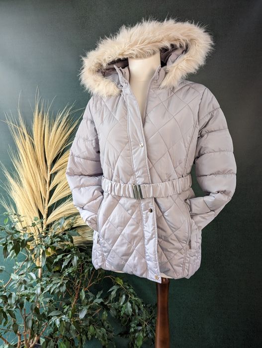 Nowa szara ciepła kurtka puchowa z kapturem Dorothy Perkins 3XXL 46