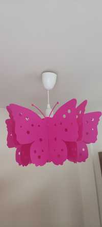 Lampa wisząca różowy motyl