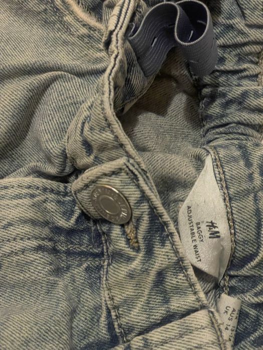 Широкі джинси жіночі/підліткові — світлий денім, стан 9/10