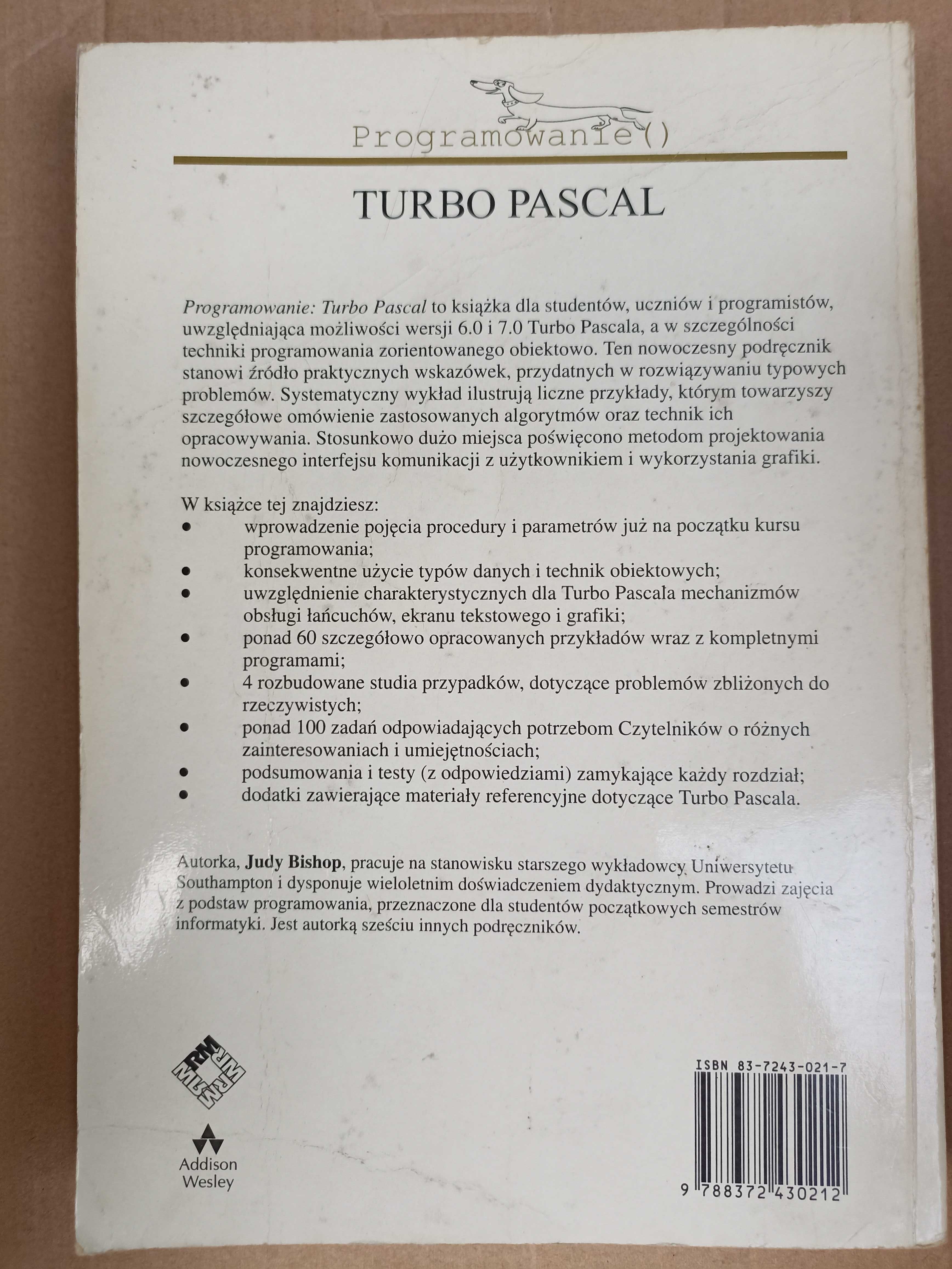 Książka Turbo Pascal programowanie - Judy Bishop