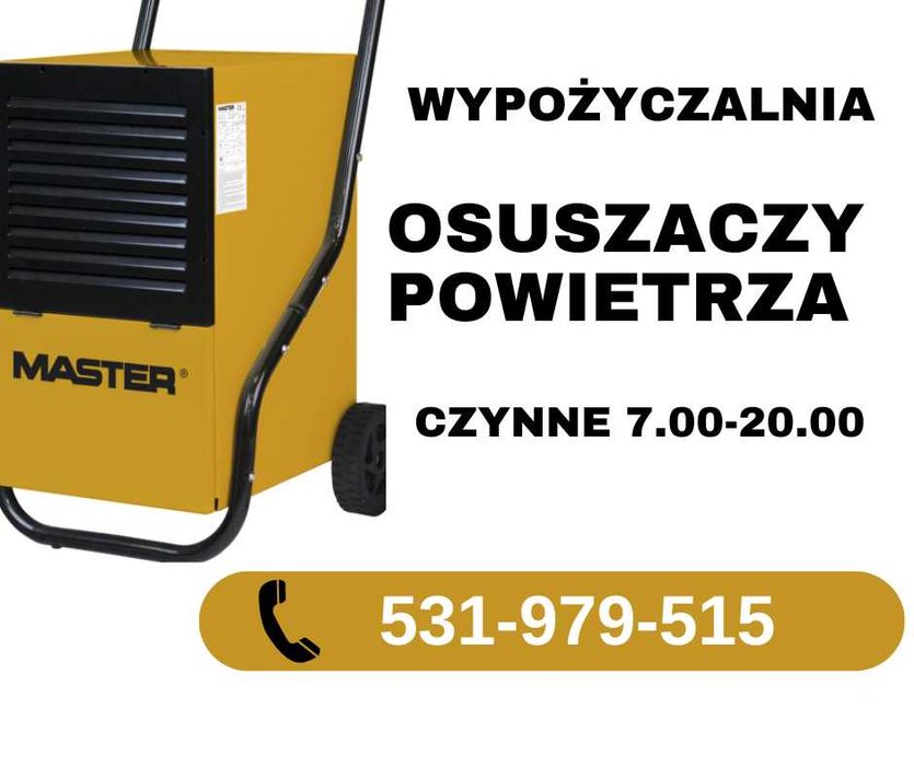 Osuszanie tynków, posadzek - Wynajem osuszaczy powietrza, wentylatorów