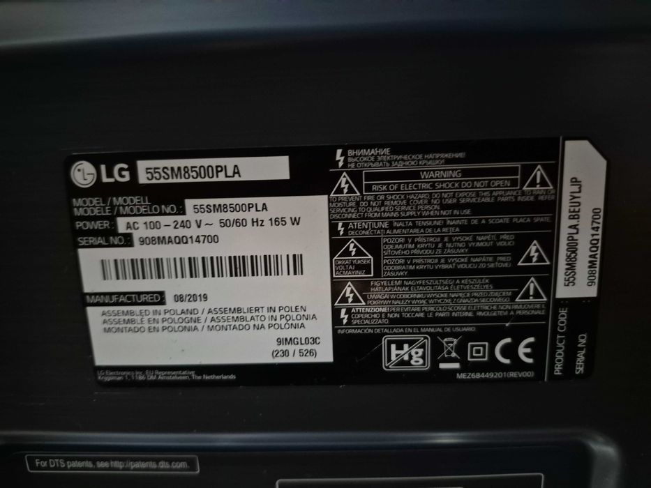 Telewizor LG55SM8500PLA