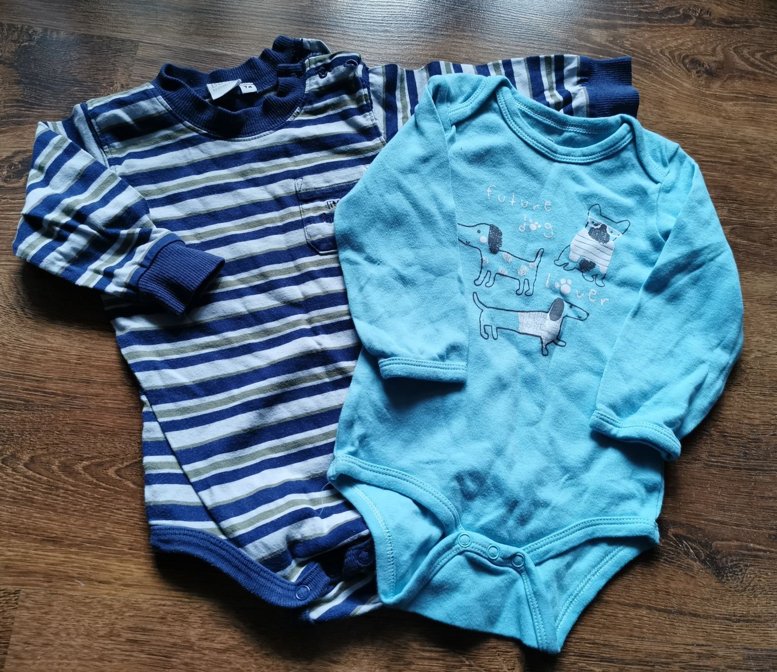 Body na długi rękaw r. 74 Lindex Pepco, 2 sztuki