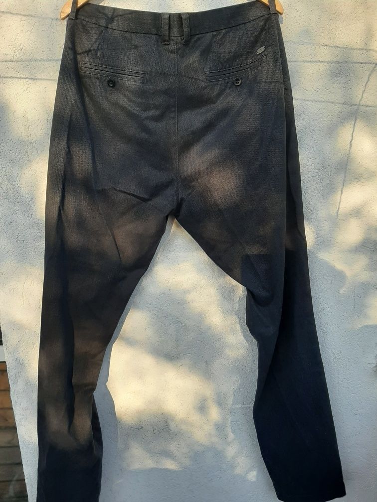 spodnie meskie, szare, Finshley & Harding, Slim Fit