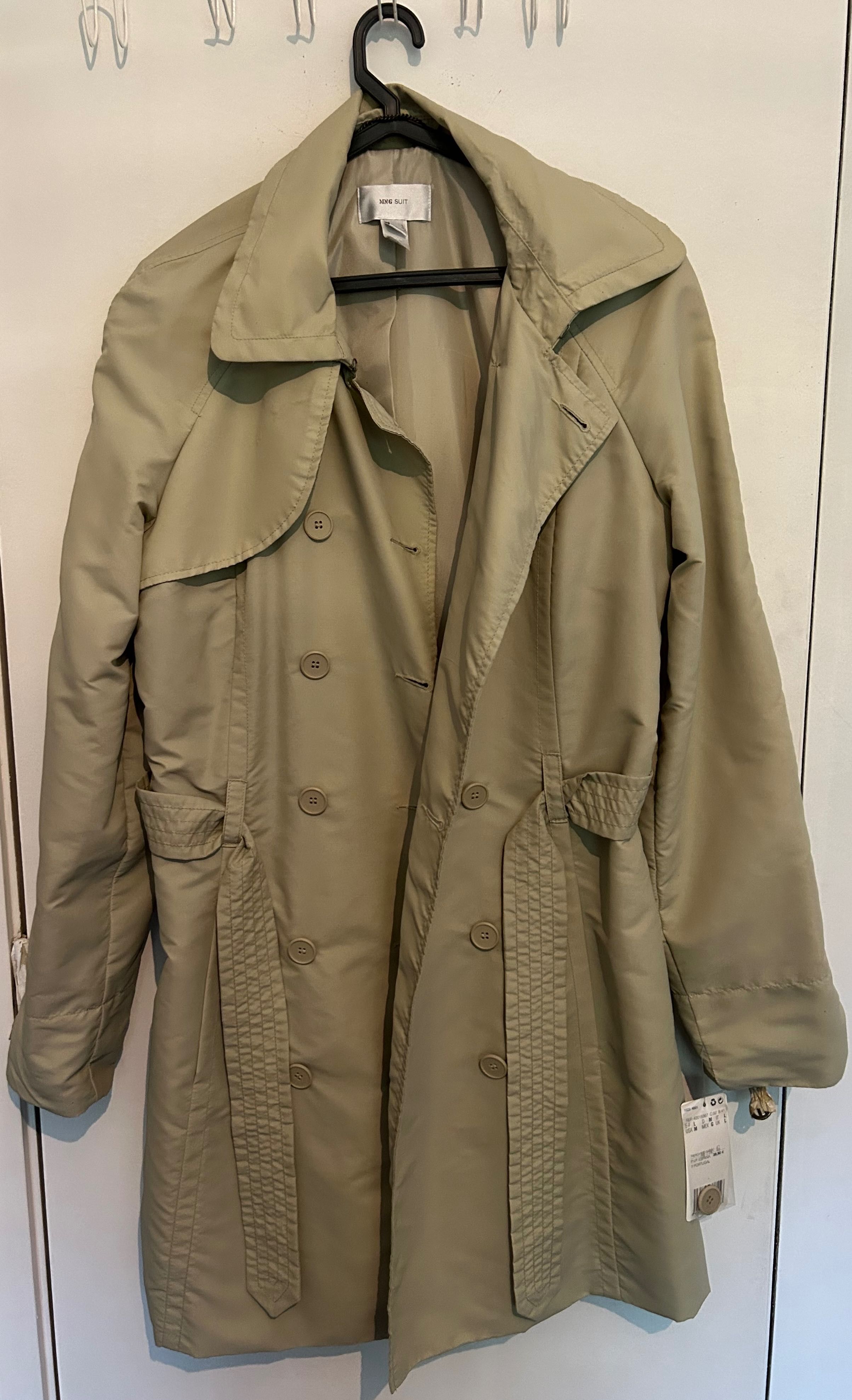 Mango Series Gabardine / Trench Coat / Beige / Pale (New) Size L