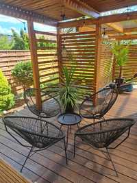 Zestaw ogrodowy (4 krzesła + stolik)