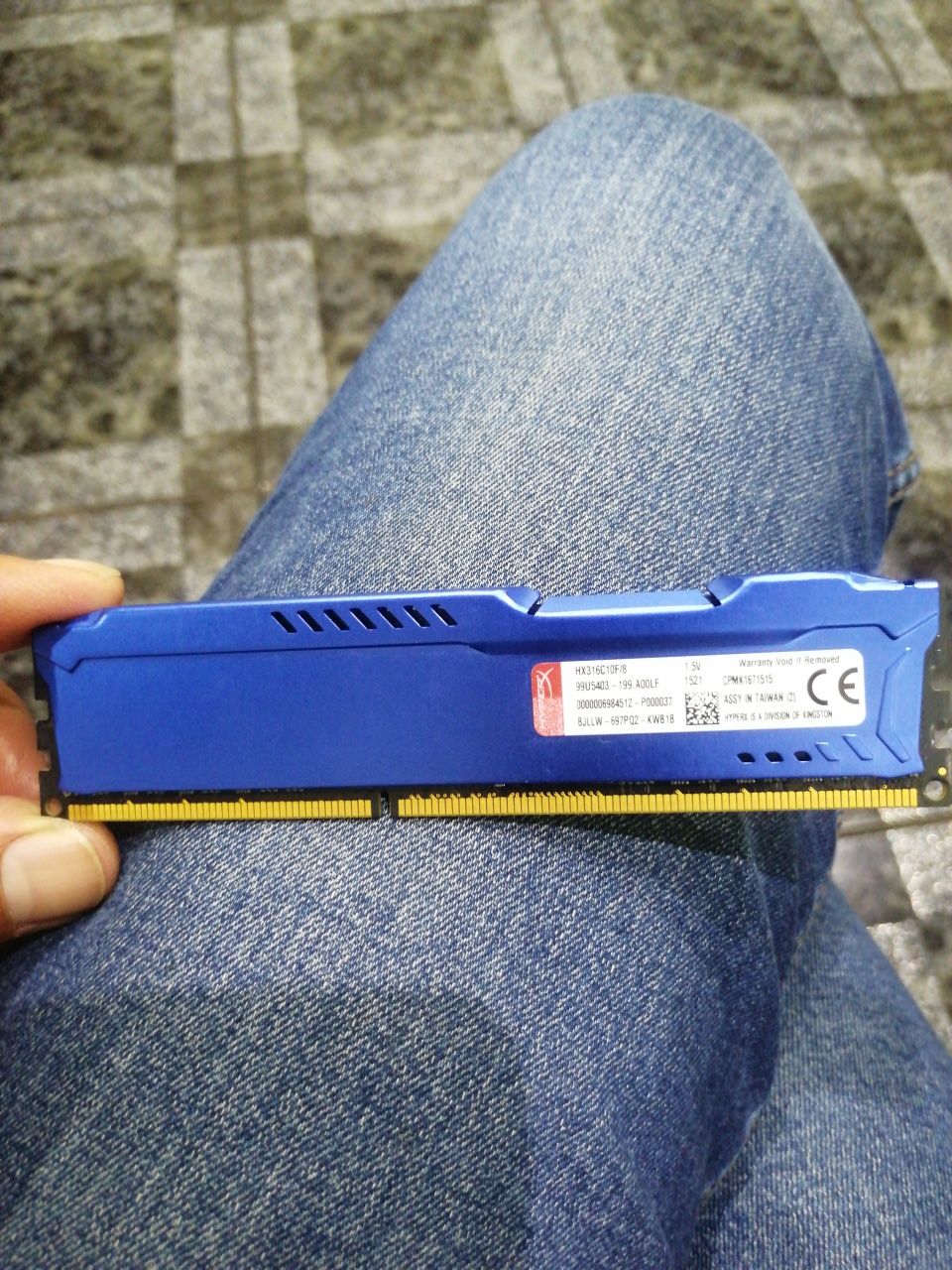 Memória RAM DDR3 HYPERX Fury ( 8 GB - 1600 MHz - CL 10 - Azul)