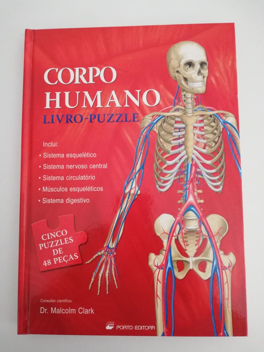 Livro Jogos tabuleiro, Livro Puzzle Corpo Humano.