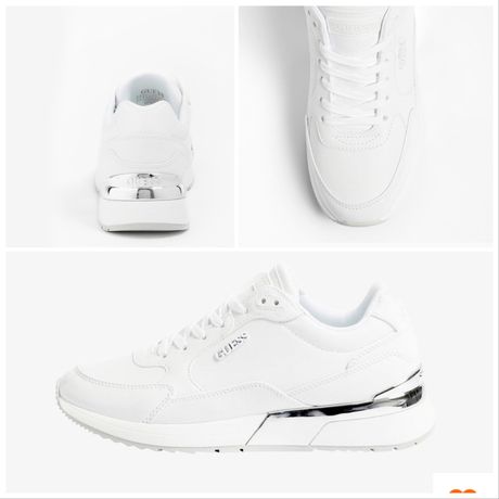 Guess moxea białe ze srebrem buty sneakersy z metkami 41 26cm