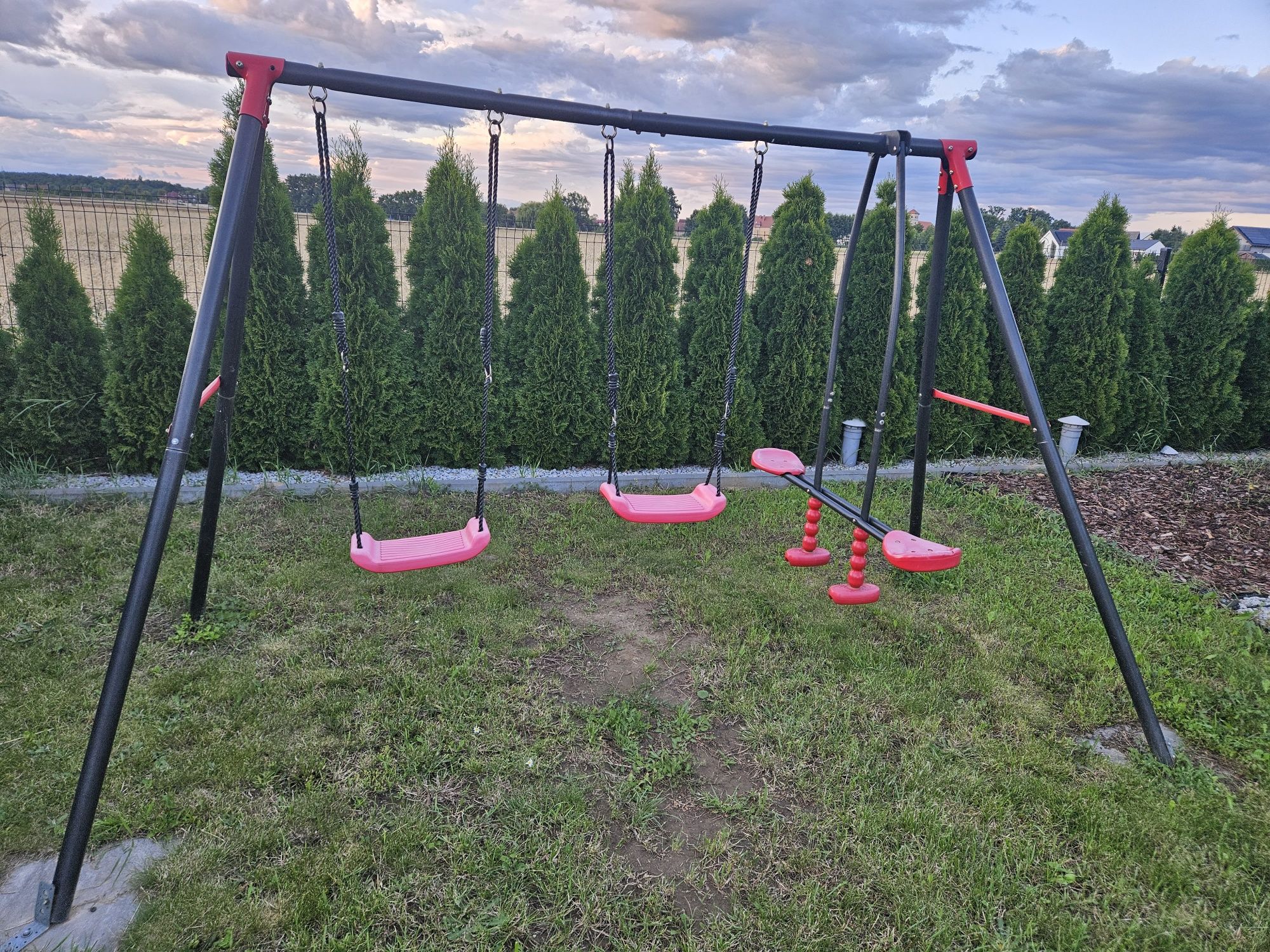 Huśtawka potrójna metalowa