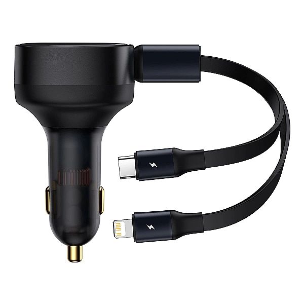 Baseus Enjoyment ładowarka samochodowa 2w1/30W czarny (CGTX)