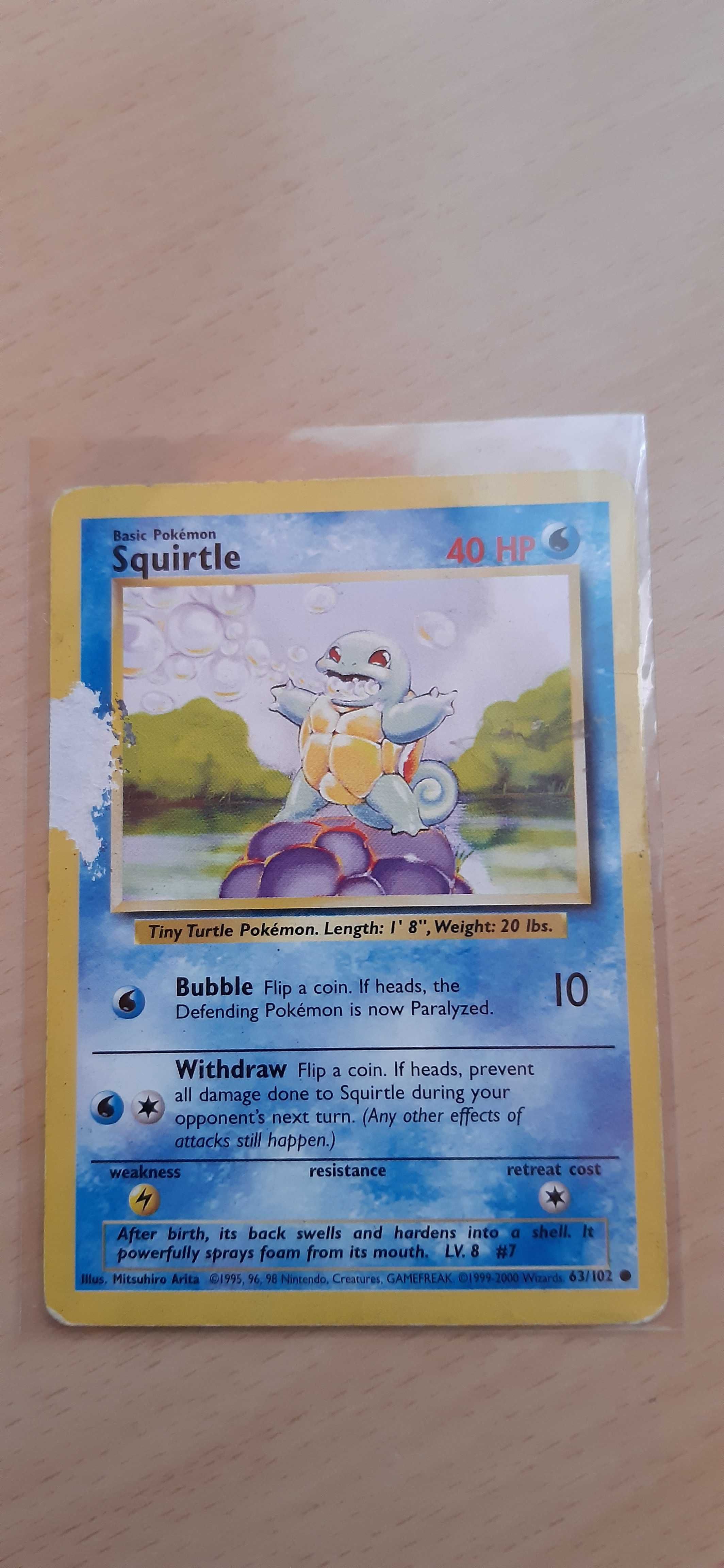 Karta Pokemon Squirtle (Base set Unlimited) 63/102