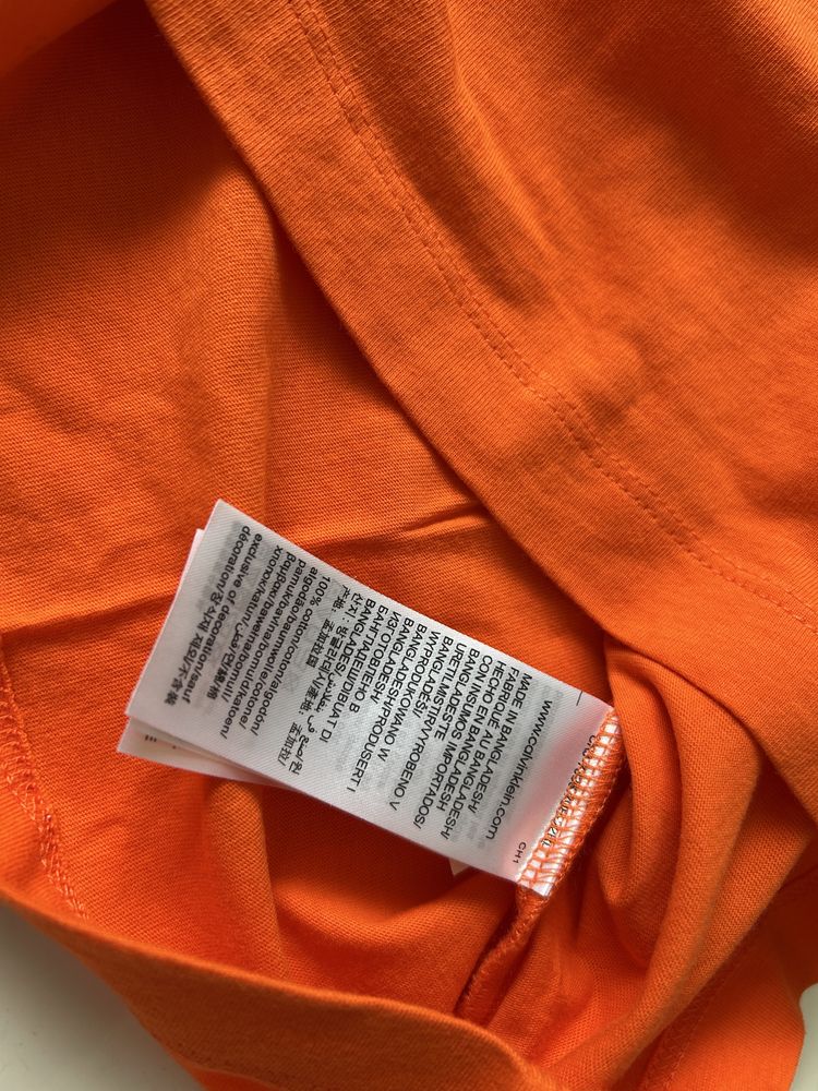 Koszulka męska calvin klein pomarańczowa rozmiar S