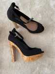 Sandálias altas Pretas - Stradivarius 37 / Sapato