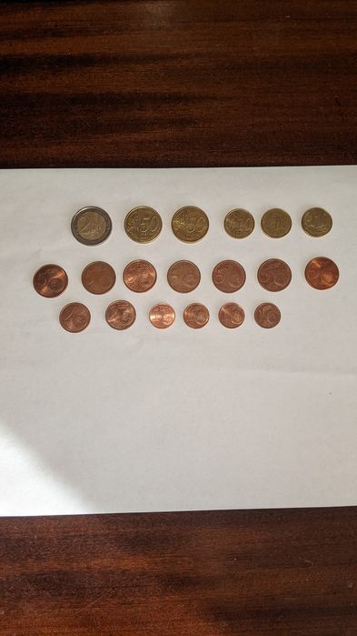 Евро-Euro cent (2,50,10,5,2,1)