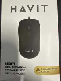Мышка компьютерная Havit HV-MS871 USB черная мыша дротова проводная