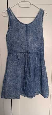 Krótka sukienka dżinsowa, melanż. 38