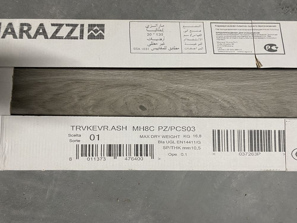 Gres drewnopodobny Marazzi Treverkever Ash 20x120 100zl/m2