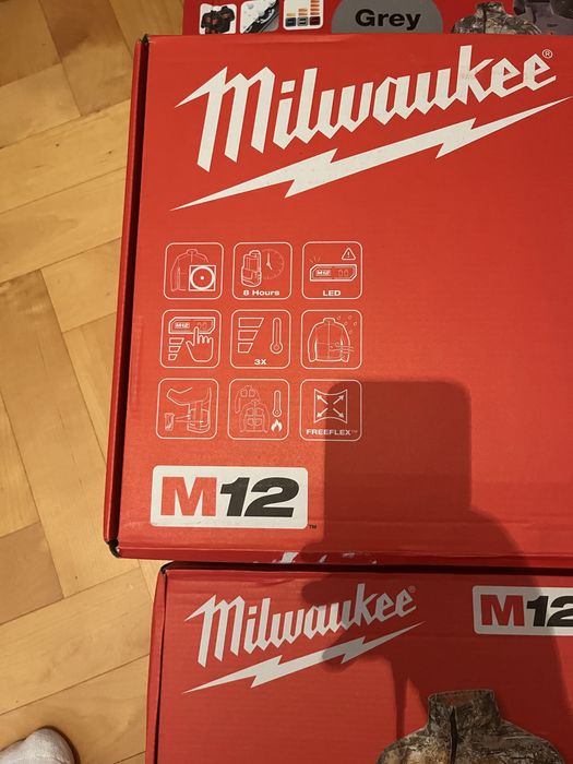 Kurtka podgrzewana marki milwaukee rozmiae S męska(moro,szara)