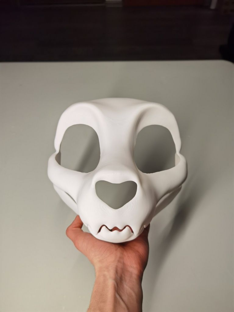 Cat Skull Head Fursuit Furry Mask Maska