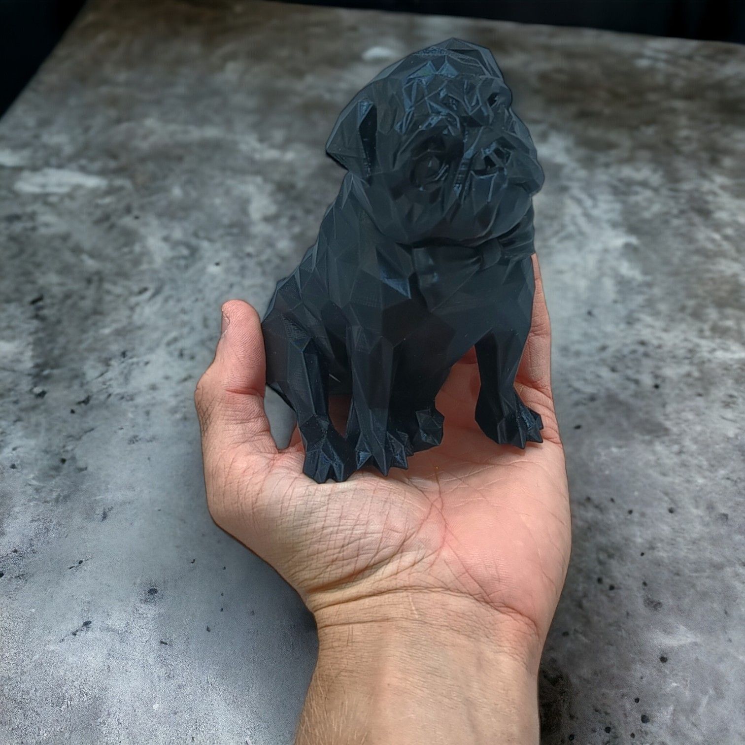 Pies, Figurka Psa Mops, The Pug, 8A4