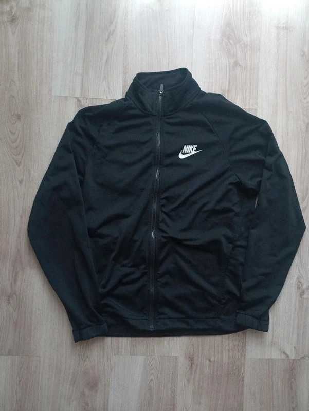 czarna bluza meska nike zip vintage bez kaptura oversize 90s L