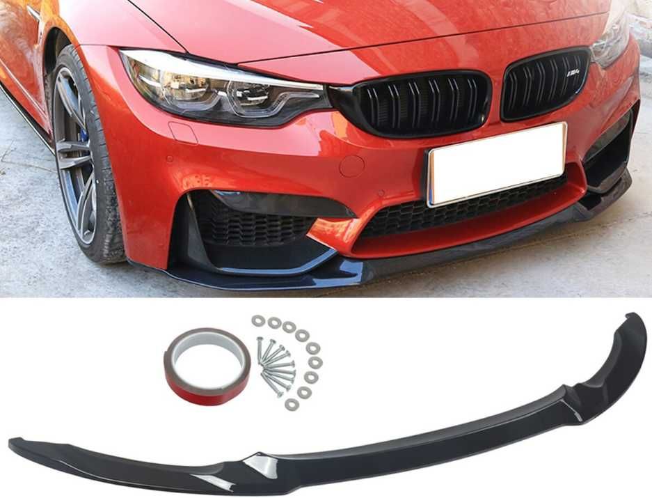 Dokładka splitter BMW M3 F80 F83 M4 F82 CS CZARNY POŁYSK / CARBON