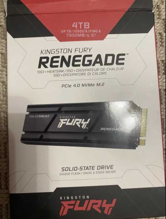 Kingston FURY Renegade 4TB з фірмовим радіатором  топ для PS5 та ПК