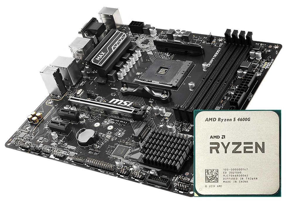 Комплект AM4 MSI B450M PRO-VDH MAX + AMD Ryzen 5 4600G