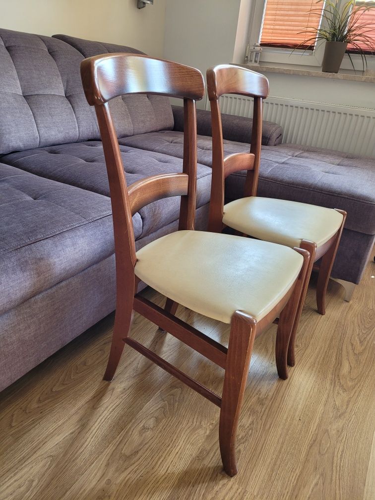 Zestaw Stół i 2 krzesła Imperor BRW orzech lite drewno  klasyczne