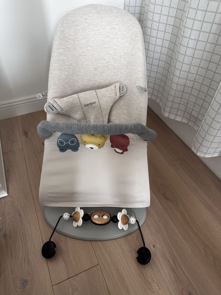 BABYBJORN - leżaczek BLISS 3D Jersey - Jasny Beż