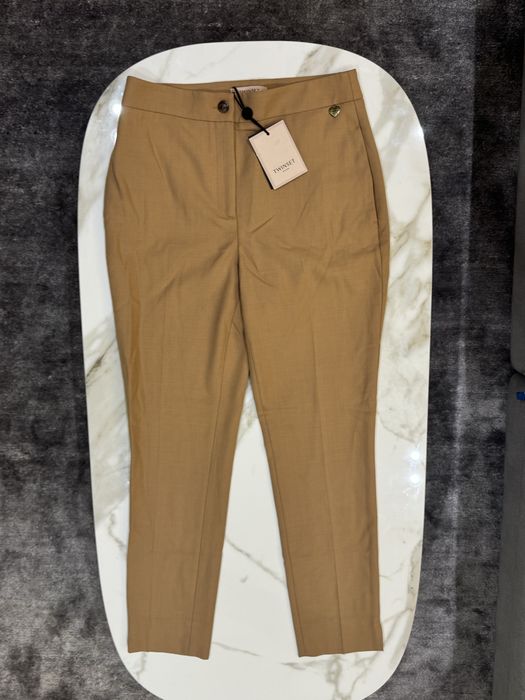 Брюки штаны шерстяные женские twinset camel 42-44