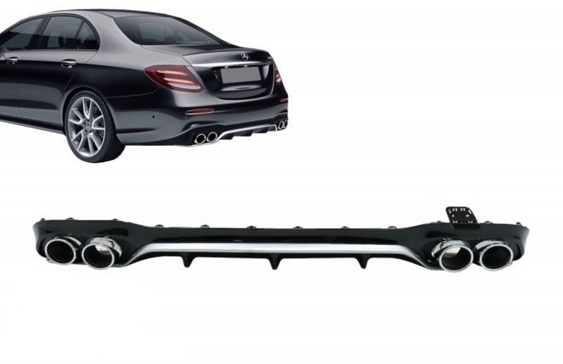 Диффузор заднего бампера насадки Mercedes Benz class W213 e43 e53 amg