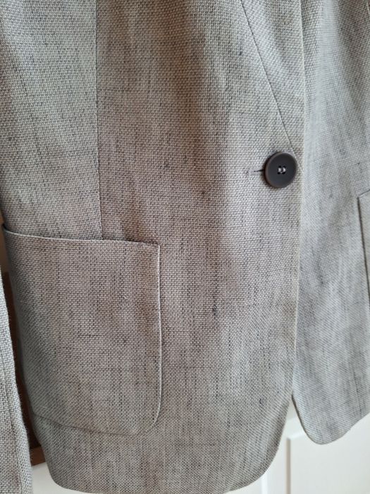 Zara Komplet 2częściowy marynarka i spodnie garnitur damski 36 szary l