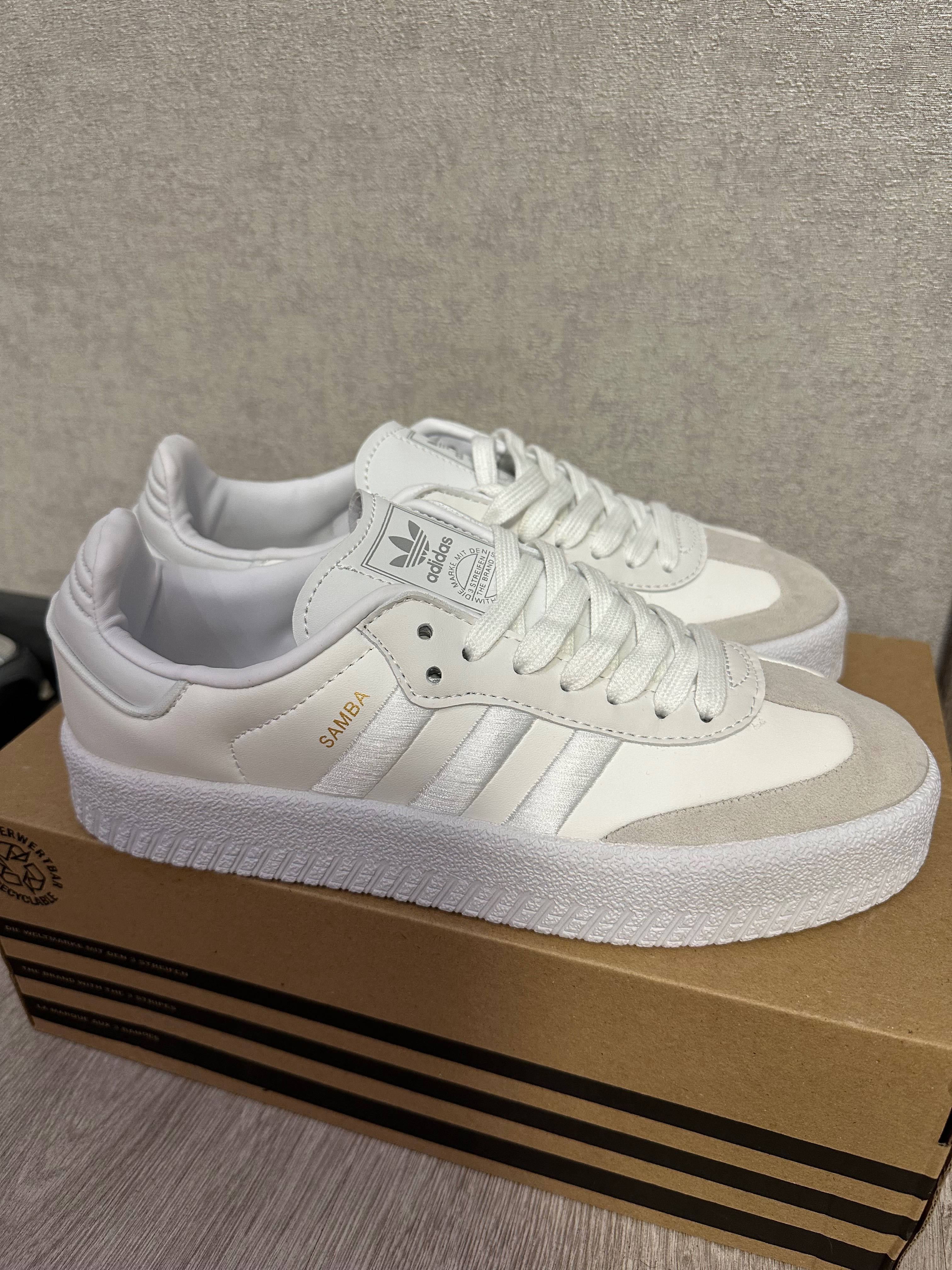 Кросівки adidas samba platform full white 40 р