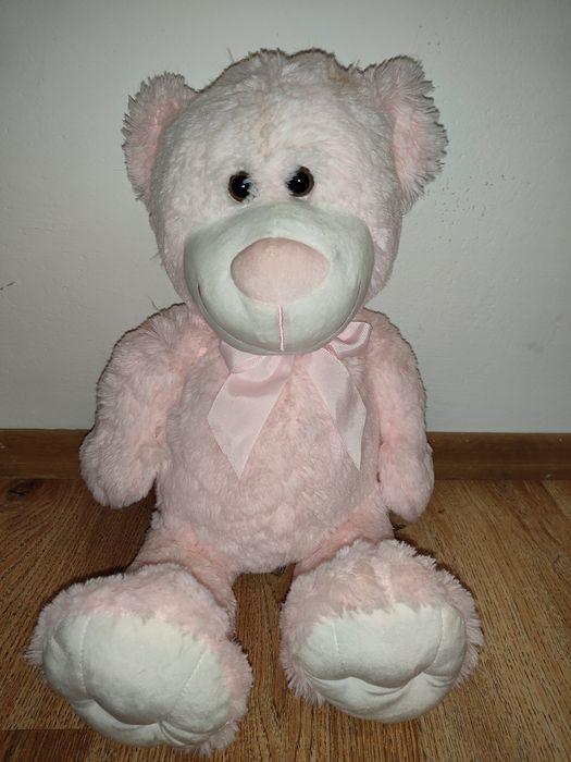 Nowy duży różowy miś z kokardką firmy SMIKI.
dł. całkowita misia 60cm.