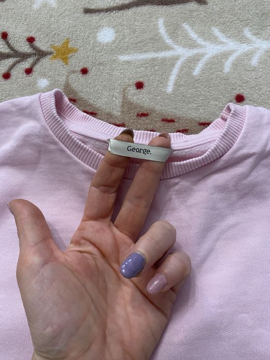 George różowa bluza z nadrukiem na plecach S